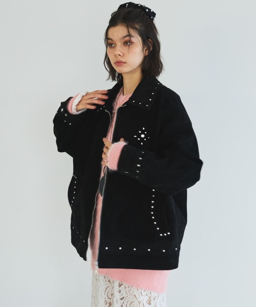 MIRROR STOKE コート アウター 「ZOZO限定」SUEDE STUDS JACKET