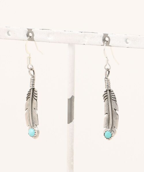 Harpo（アルポ） ピアス 「HARPO」ターコイズ フェザー 銀製 シルバー