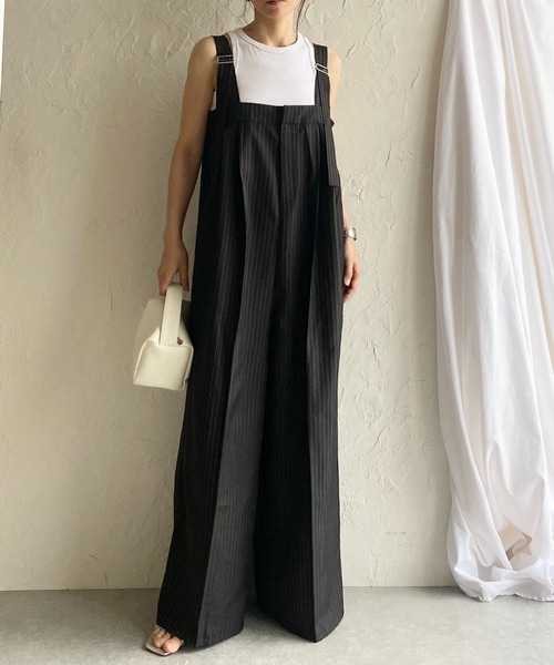 She's Closet サロペット オーバーオール フロントジップタック入り