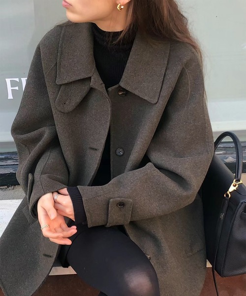 Danton（ダントン） ノーカラージャケット 36 ベージュ レディース