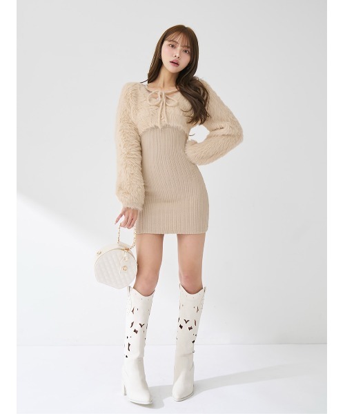 Darich（ダーリッチ） ワンピース ケーブルニットソーセットミニ