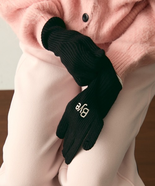 Trish（トリッシュ） 手袋 Hi-Bye 刺繍ロゴニットグローブ レディース