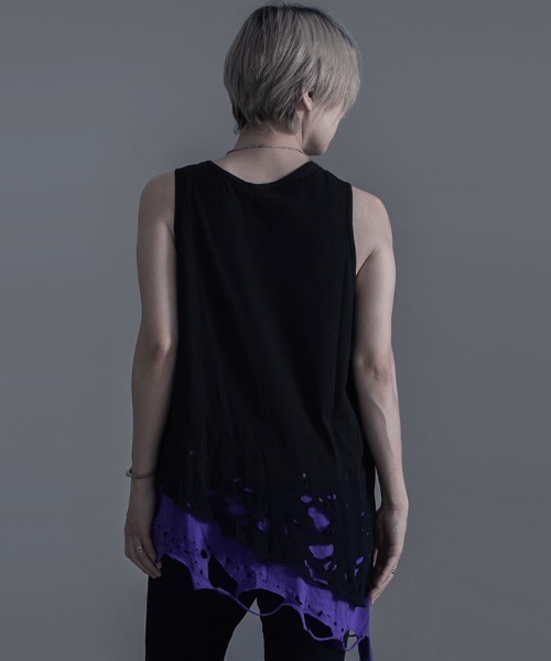 NOVESSEL タンクトップ A'GEM/9 × .kom「NOVESSEL/ノベセル」ダメージ