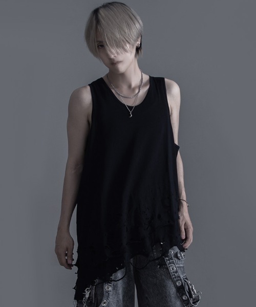 NOVESSEL タンクトップ A'GEM/9 × .kom「NOVESSEL/ノベセル」ダメージ