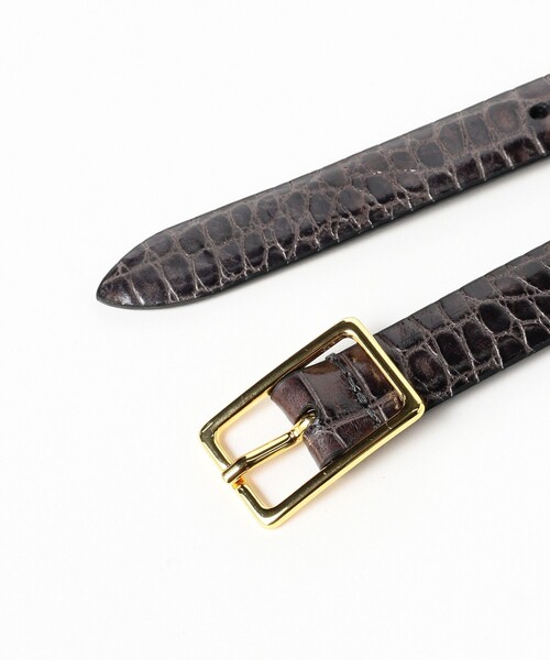 BEAMS F（ビームスF） ベルト Anderson's / クロコスタンプ レザー