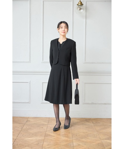 スカートスーツ レースボレロ3点セット ジャケット/ワンピース/ボレロ