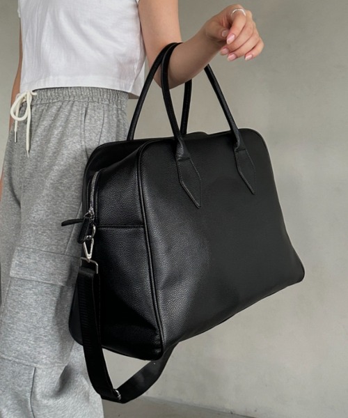 ボストンバッグ 合成皮革 大容量トラベルバッグ レディース : ZOZOTOWN