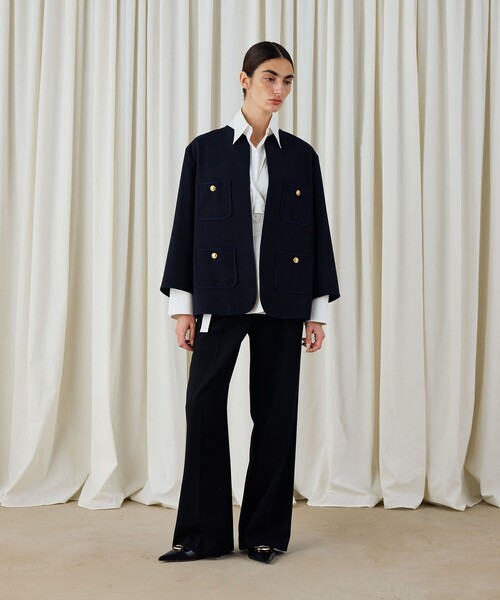 DES PRES（デプレ） ジャケット ノーカラージャケット ハードウール