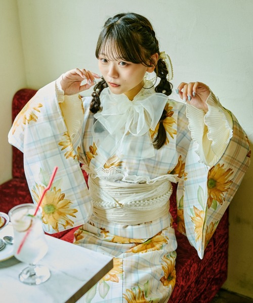 kutir（クティール） 浴衣 「クティールとレトロ」2WAY 浴衣セット