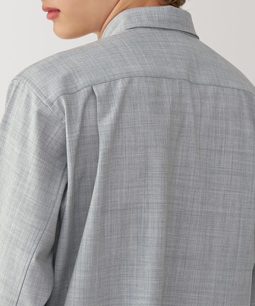 無印良品（MUJI） シャツ 「MUJI Labo」紳士 ウール混レギュラーカラー