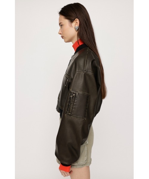 SLY（スライ） ブルゾン アウター VINTAGE F/LEATHER CROP BZ