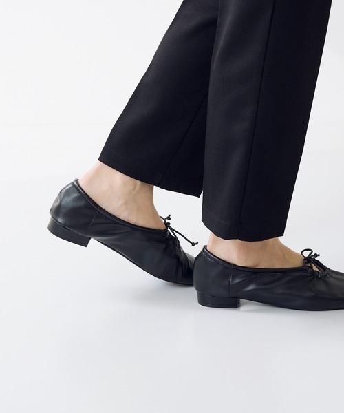 menue（メヌエ） バレエシューズ パンプス リボンギャザーフラット