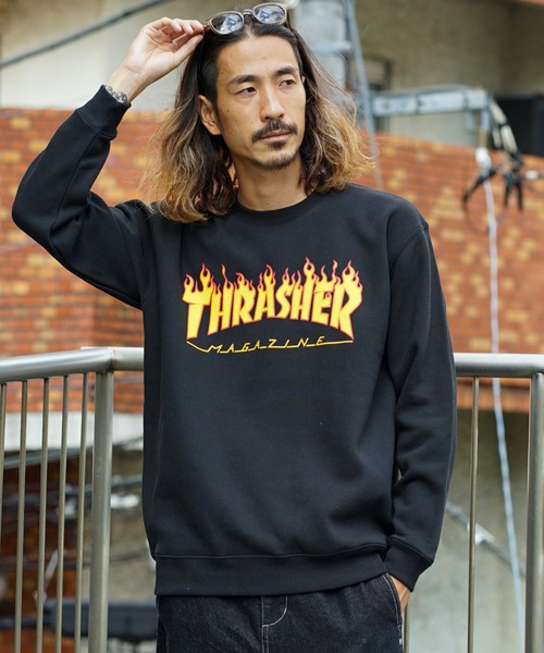 THRASHER（スラッシャー） トレーナー スウェット FLAME LOGO CREW