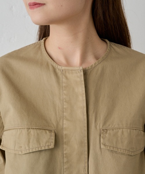 pual ce cin ミリタリージャケット モッズコート ノーカラー