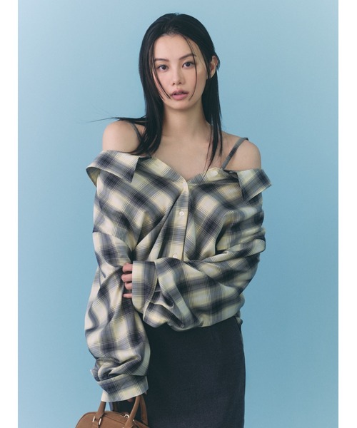 FRAY I.D（フレイ・アイディー） ブラウス シャツ オンブレラメ