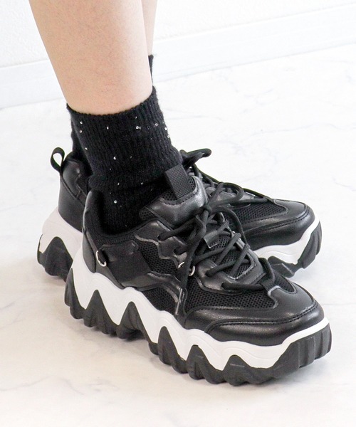 LOVEHUNTER（ラブハンター） スニーカー 厚底ギザギザソール ダッド