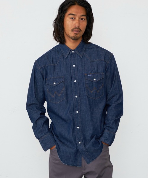 Wrangler（ラングラー） シャツ 127MW ウエスタンデニムシャツ メンズ