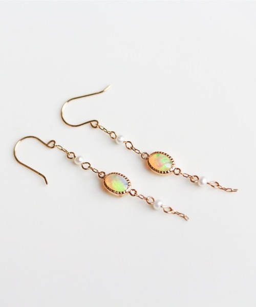 cui-cui（キュイキュイ） ピアス オパール / パール フック ピアス