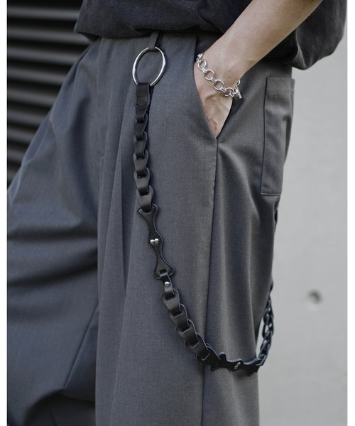 ウォレットチェーン 本革サークルパーツレザーウォレットチェーン