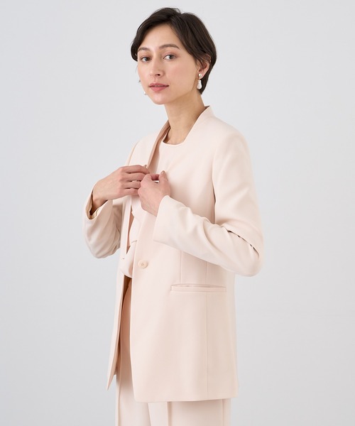 ANAYI（アナイ） ジャケット ノーカラージャケット ストレッチクロス