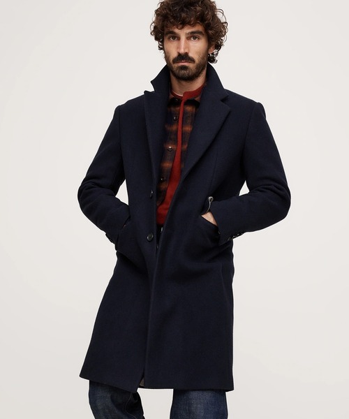 チェスターコート コート イタリアンメルトン トップコート メンズ