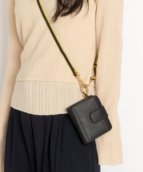 SILNA minacolo 財布 ネックストラップ付 2つ折り財布 レディース