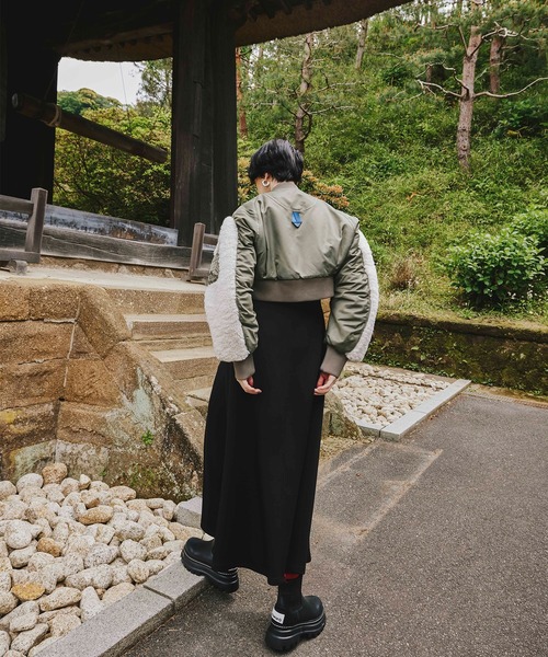 OMMO（オーエムエムオー） ma1 ma-1 SLEEVE BOA SHORT MA-1 レディース