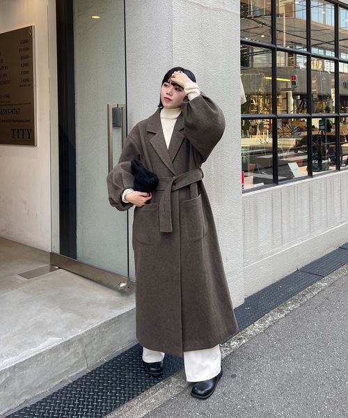 Amiur（エミレ） コート チェスターコート belt arrange long coat