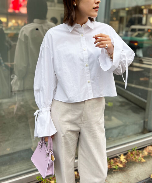 NOLLEY'S（ノーリーズ） シャツ ブラウス リボンスリーブショート