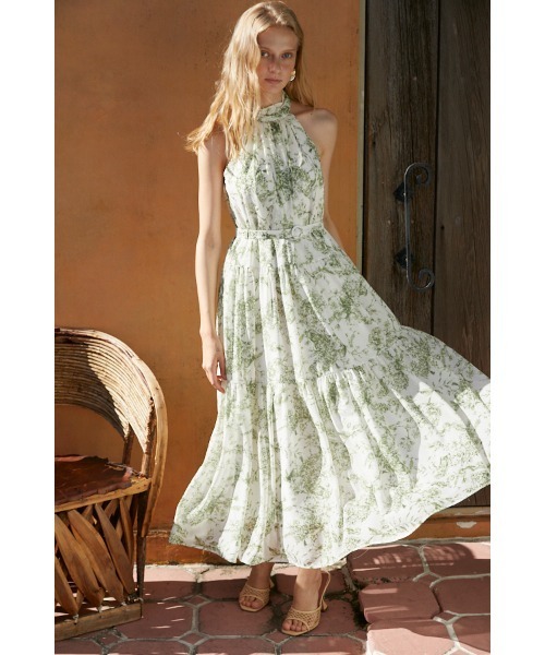 Estella.K ワンピース Positano Belted long Dress 2 プリント