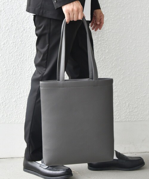 SHIPS any トートバッグ any: スプリット レザー スマート メンズ