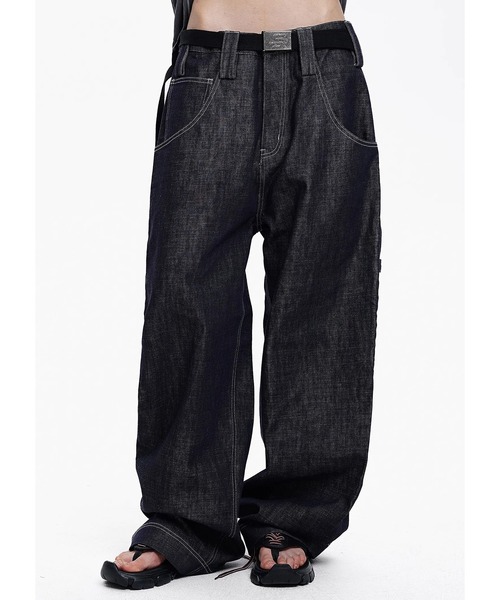 MASONPRINCE ジーンズ ルーズフィット インディゴ バギーデニムパンツ