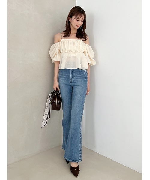 SNIDEL（スナイデル） パンツ 「STYLEUPPANTS」ハイウエストフレア