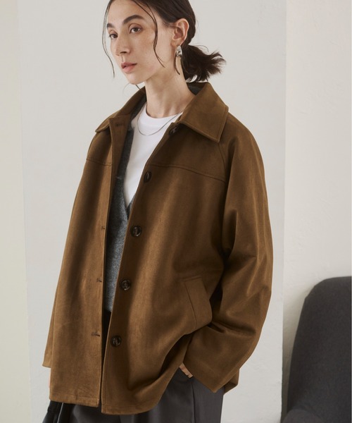 ANGIE コート アウター フェイクスエード ジャケット レディース