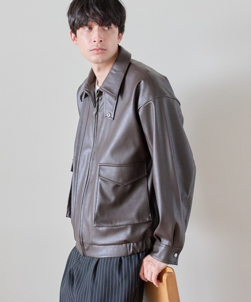 LAKOLE（ラコレ） ブルゾン アウター PUレザージップブルゾン/284637