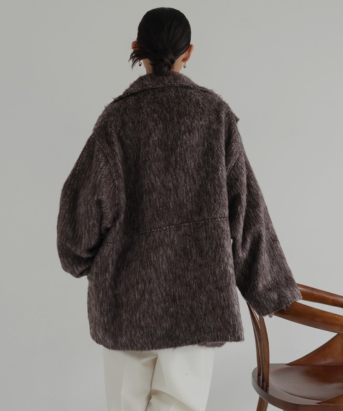 hellam（ヘラム） ステンカラーコート コート シャギースタンドカラー