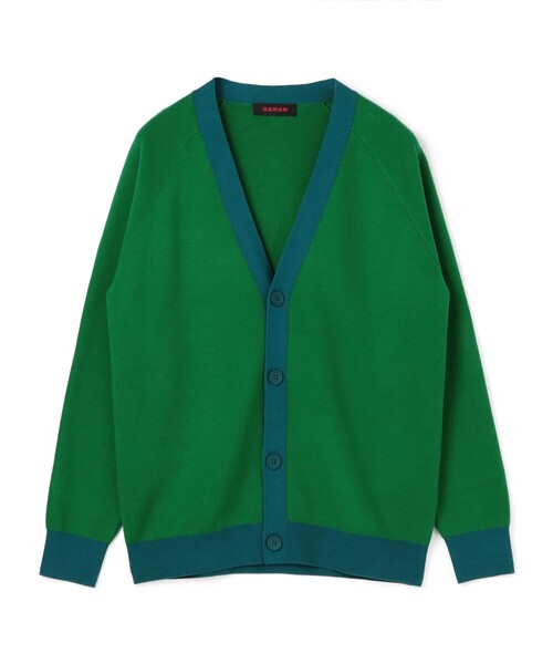 CABaN（キャバン） カーディガン コットンカシミヤ バイカラーVネック