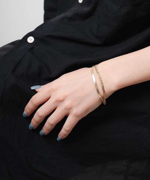 yu-ka ブレスレット YU-KA:喜平×スネークチェーンブレスレット 2本1