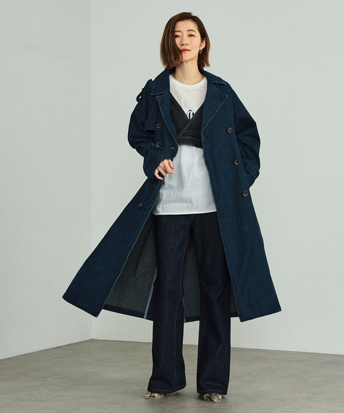 SOMETHING（サムシング） トレンチコート コート デニムトレンチコート