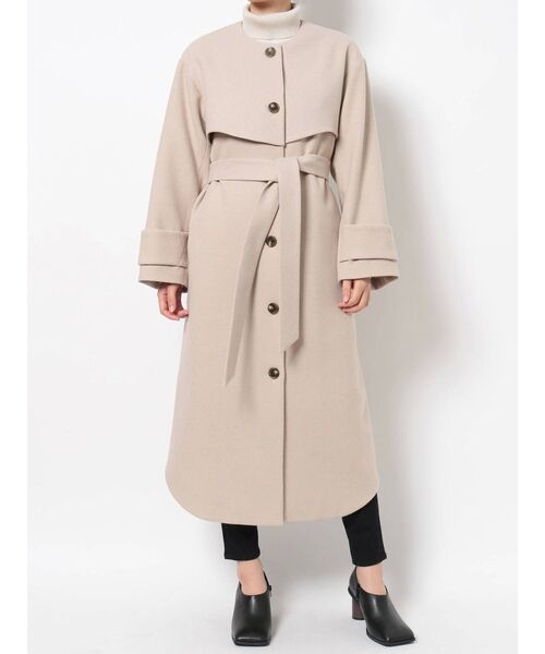 MURUA（ムルーア） アウター ノーカラーレイヤードコート : ZOZOTOWN