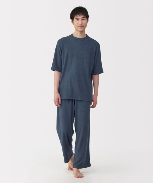 無印良品（MUJI） パジャマ 紳士 着るタオル 両面パイル 五分袖ルーム