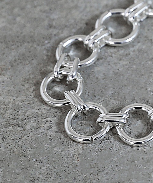 ブレスレット 「SILVER925コーティング」メタルアンカー＆サークル