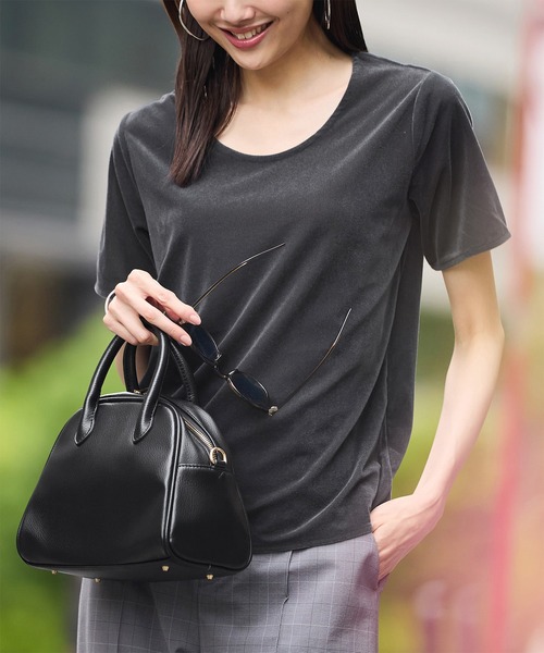 ROPE' PICNIC（ロペ ピクニック） tシャツ シアーベロアハーフスリーブ