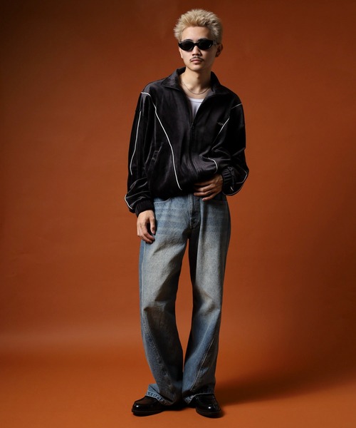 NERDY ジャージ ベロアパイピングトラックトップ メンズ レディース