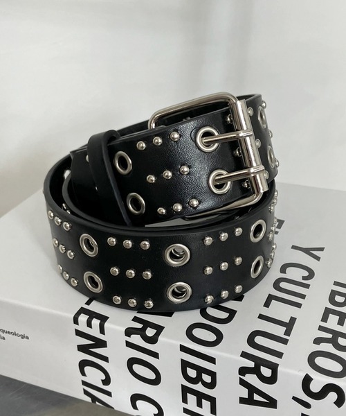 non-hedge（ノンヘッジ） ベルト ダブルハトメスタッズベルト