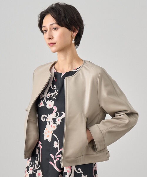 ANAYI（アナイ） レザージャケット ライダース ラムレザーファスナー