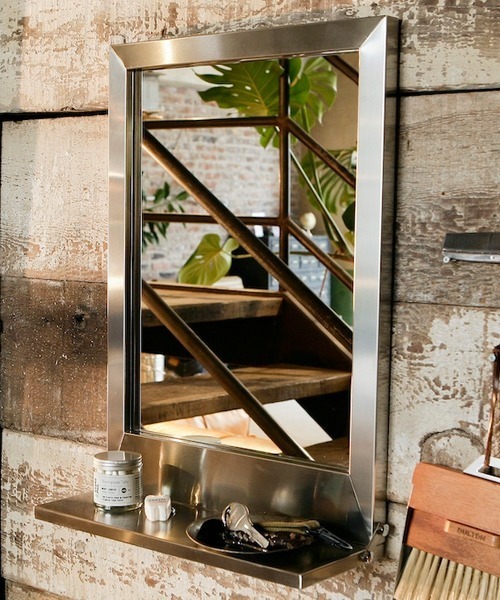 DULTON（ダルトン） 鏡 STAINLESS STEEL FRAME MIRROR WITH BRACKET S