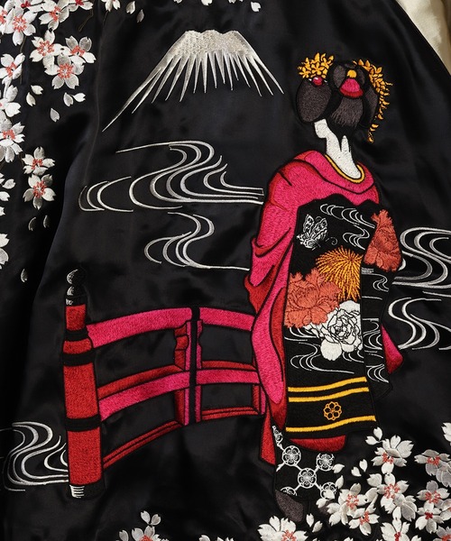 百花繚乱 スカジャン 和柄リバーシブルスカジャン（舞妓） メンズ