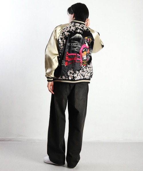 百花繚乱 スカジャン 和柄リバーシブルスカジャン（舞妓） メンズ