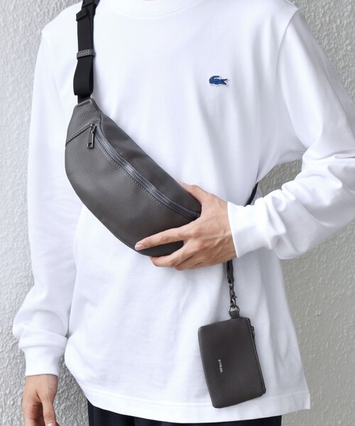 SHIPS any ウエストポーチ any: スプリット レザー ボディバッグ